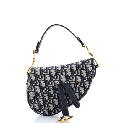 Christian Dior Saddle Handbag Oblique Canvas Mini