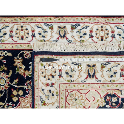 2'8"X19'2" Blue Nain 250 Kpsi Hand Knotted Wool Xl Runner Oriental Rug