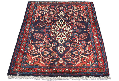 2X3 Ft Purple-Navy Traditional Oriental Rug