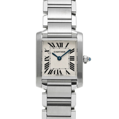 Cartier Tank Francaise Sm W51008Q3 Silver Ladies Used Watch #644523
