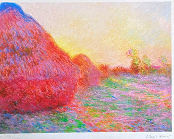 Claude Monet Lithograph Signed Numbered Stamp