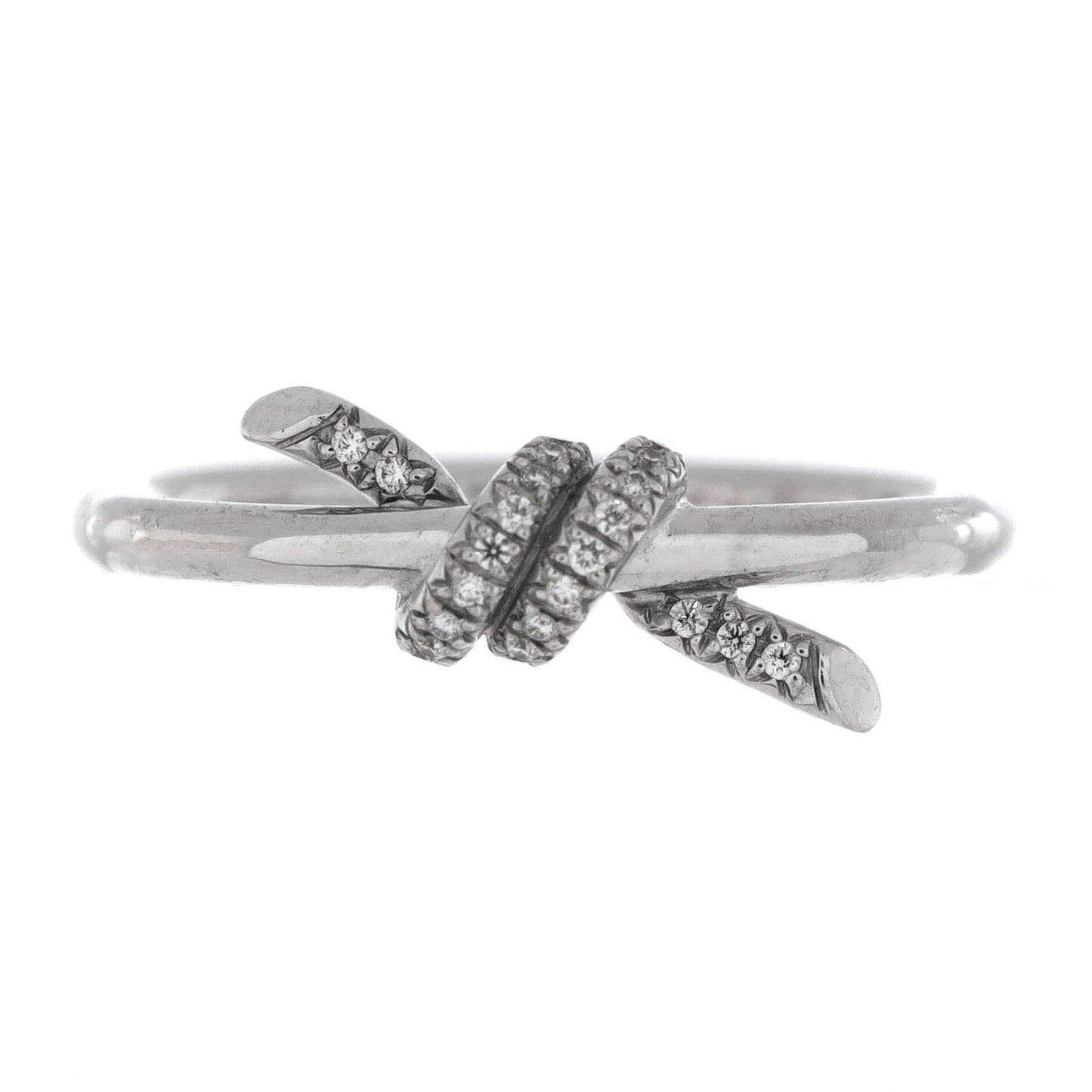 Tiffany & Co. Knot Ring 18K White Gold With Diamonds