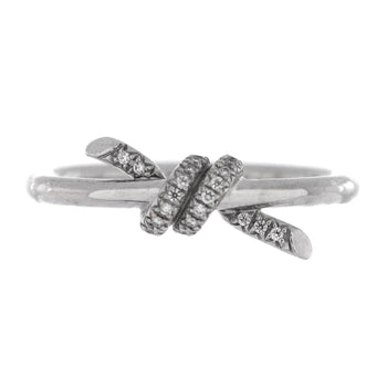 Tiffany & Co. Knot Ring 18K White Gold With Diamonds