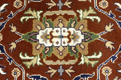 Rusty Red Oushak Chobi Oriental Rug Floral Living