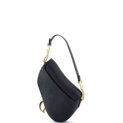 Christian Dior Saddle Handbag Leather Medium