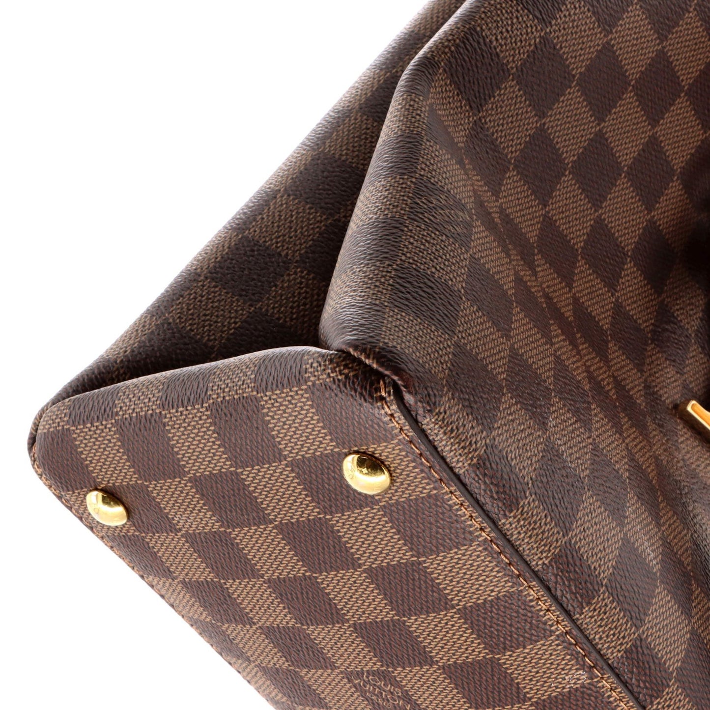 Louis Vuitton Lv Riverside Handbag Damier With Leather