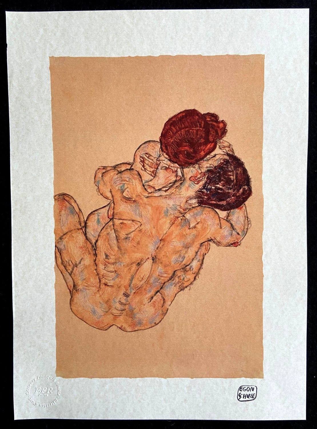 Egon Schiele Lithograph Coa Signed Numbered Stamp -Edvard Munch