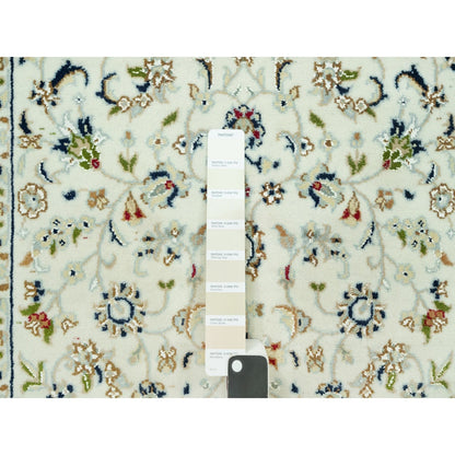 2'8"X21'8" Cloud Nine White Nain Wool 250 Kpsi Hand Knotted Xl Runner Rug