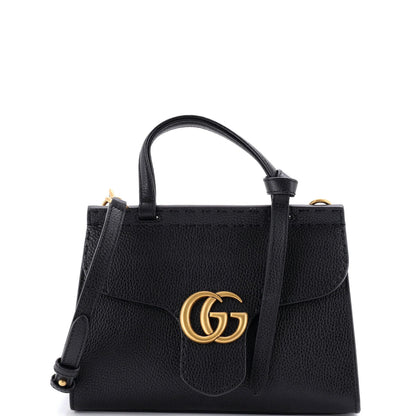 Gucci Gg Marmont Top Handle Bag Leather Mini
