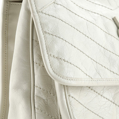 Saint Laurent Niki Chain Flap Bag Matelasse Chevron Leather Medium