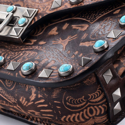 Valentino Garavani Rolling Rockstud Crossbody Bag Santeria Embossed Leather