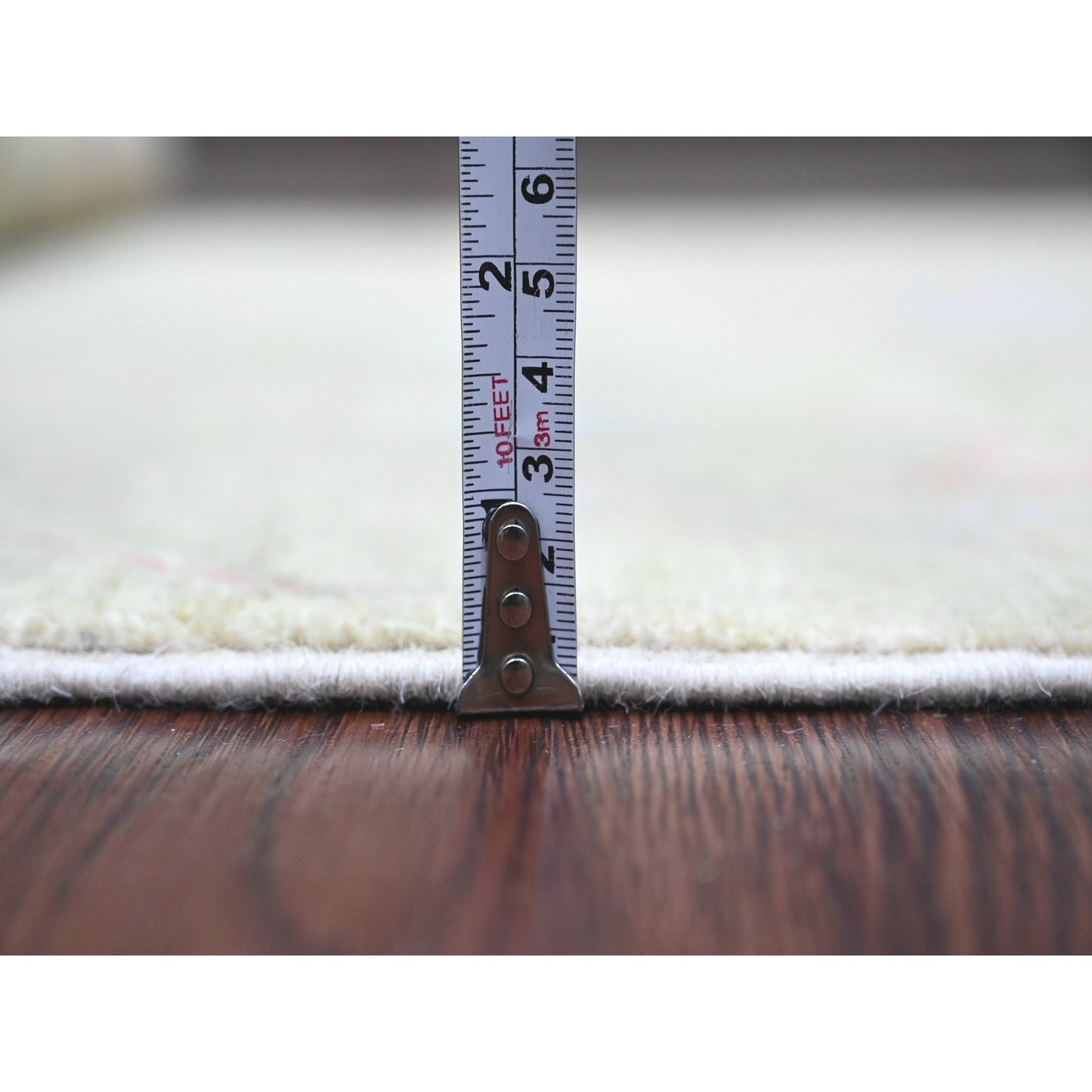 3'X4'8" Green Afghan Peshawar Birds Design Hand Knotted Soft Wool Rug