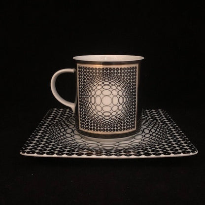 Unused Victor Vasarely Art Plate Cup & Saucer Ed1500 Ars Mundi Konigl Pr Tettau