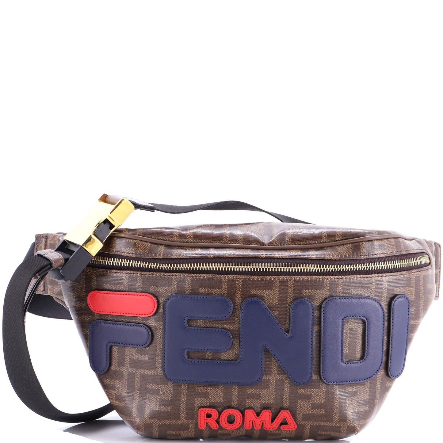 Fendi Mania Logo Waist Bag Zucca Coated Canvas