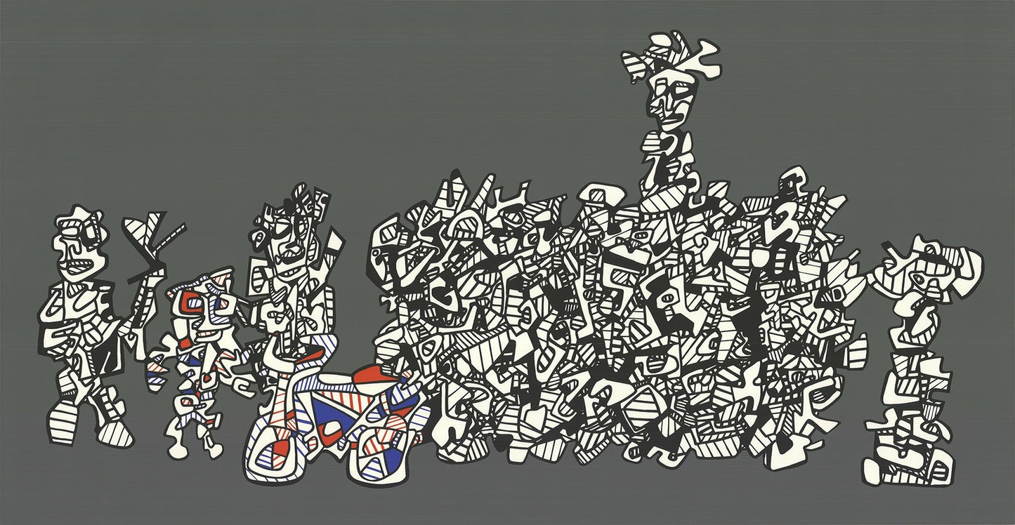 Jean Dubuffet Le Libre Echange " Serigraph Modernism Gray Bla