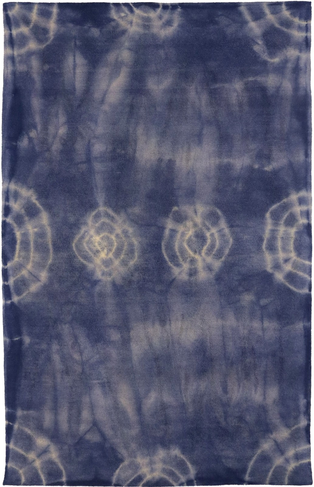 Purple-navy Tie-Dye Design 5X8 Hand-Tufted Modern Rug Contemporary Kids Carpet
