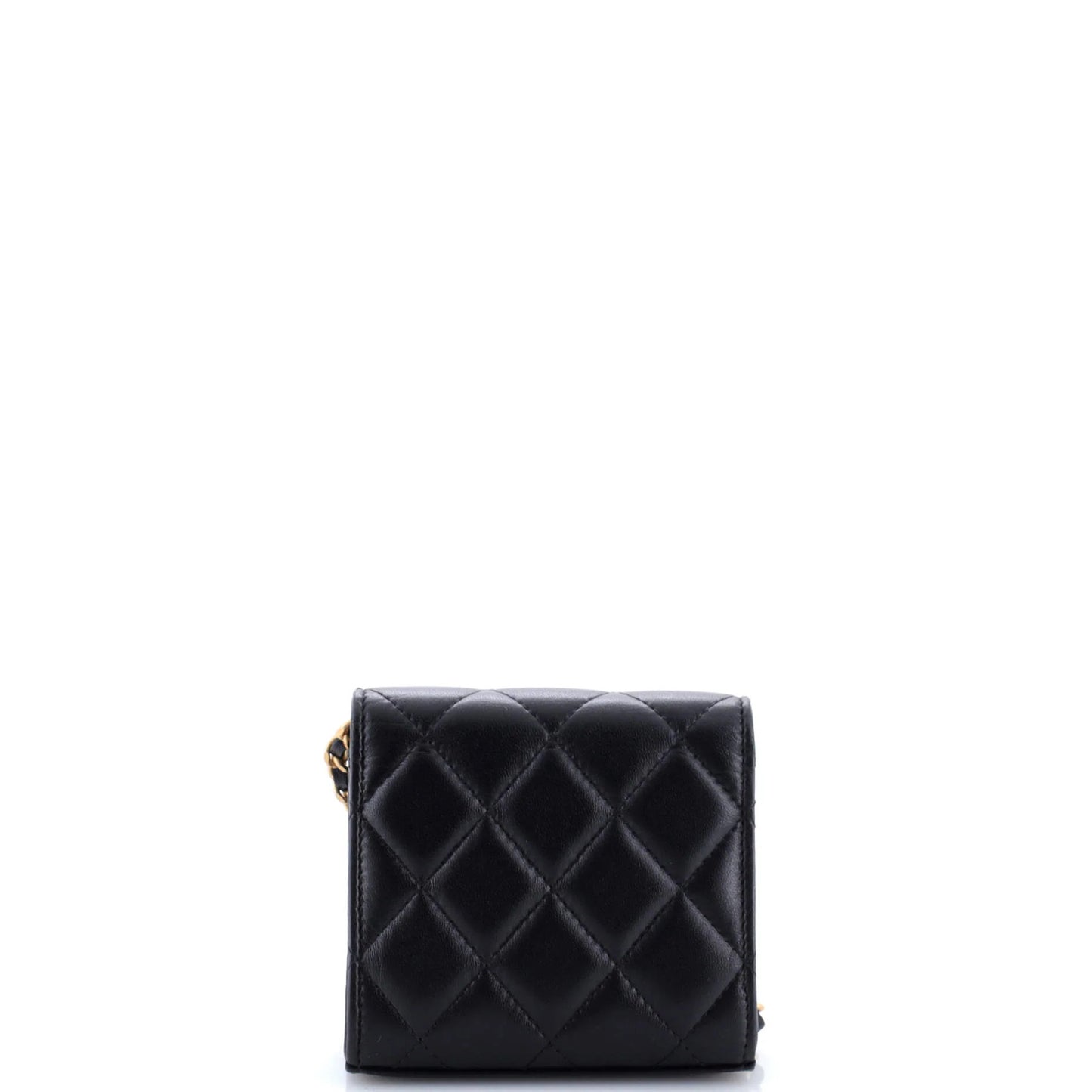Chanel Coco Love Cc Heart Clutch With Chain Quilted Lambskin Mini