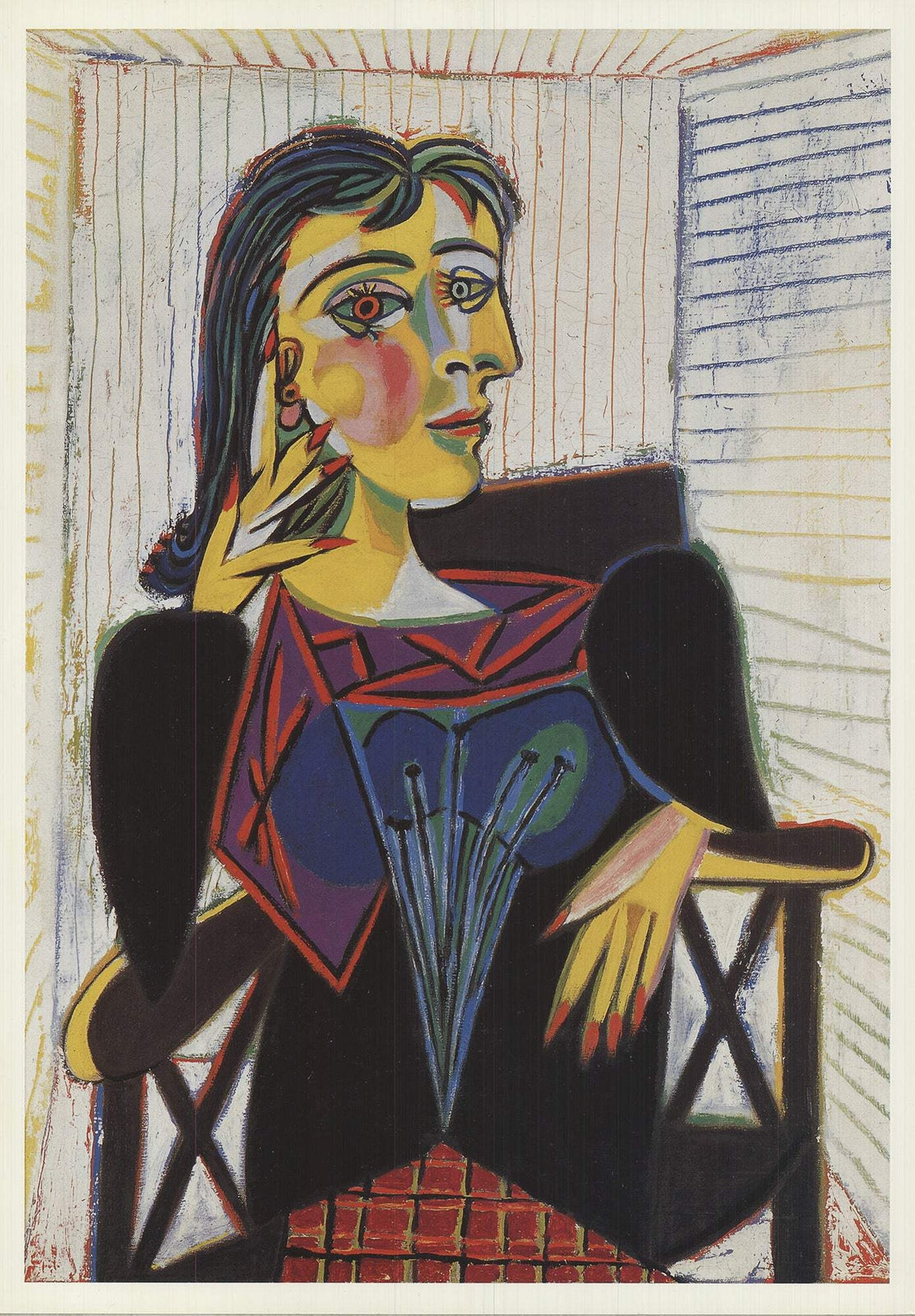 Pablo Picasso Portrait Of Dora Maar " Offset Lithograph Cubism