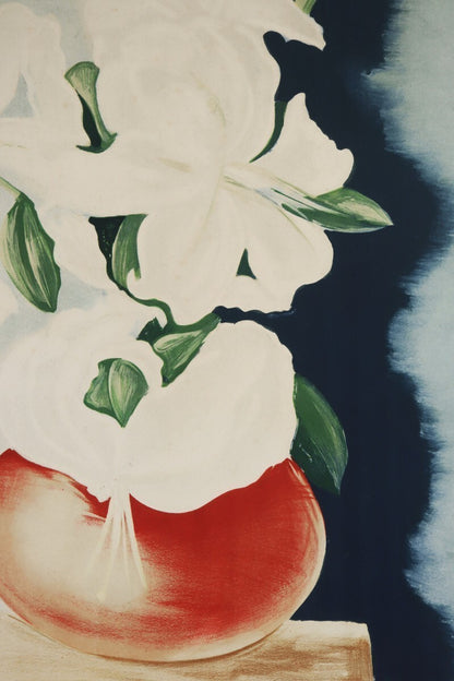Mois Kisling White Lilies 1952 Limited Lithograph Signed By Jean Kisling Ed