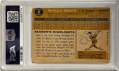Wally Moon Autographed 1960 Topps Card #5 (Psa)