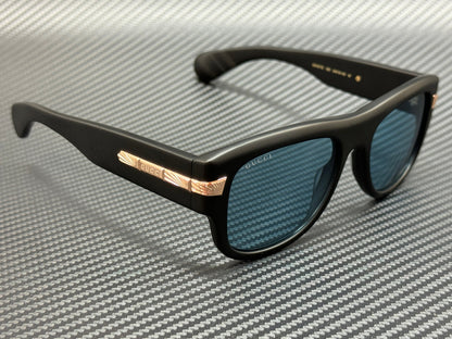 Gucci Gg1517S 002 Matte Black Blue Unisex 54 Mm Medium Sunglasses