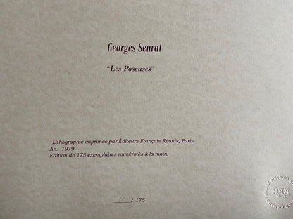 Georges Seurat, Lithograph Coa 175 Ex. Signed Op Numbered In Pencil Crayon