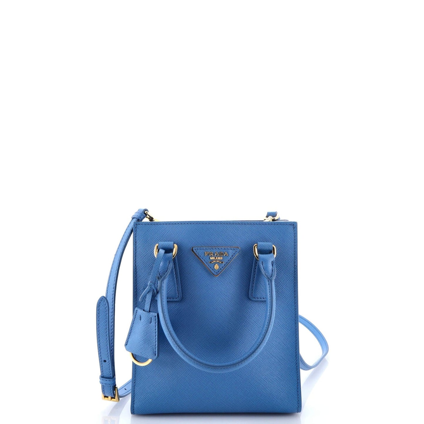 Prada Convertible Open Tote Saffiano Leather Mini