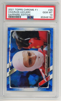 Charles Leclerc 2021 Topps Chrome Sapphire Edition #25 Psa 10