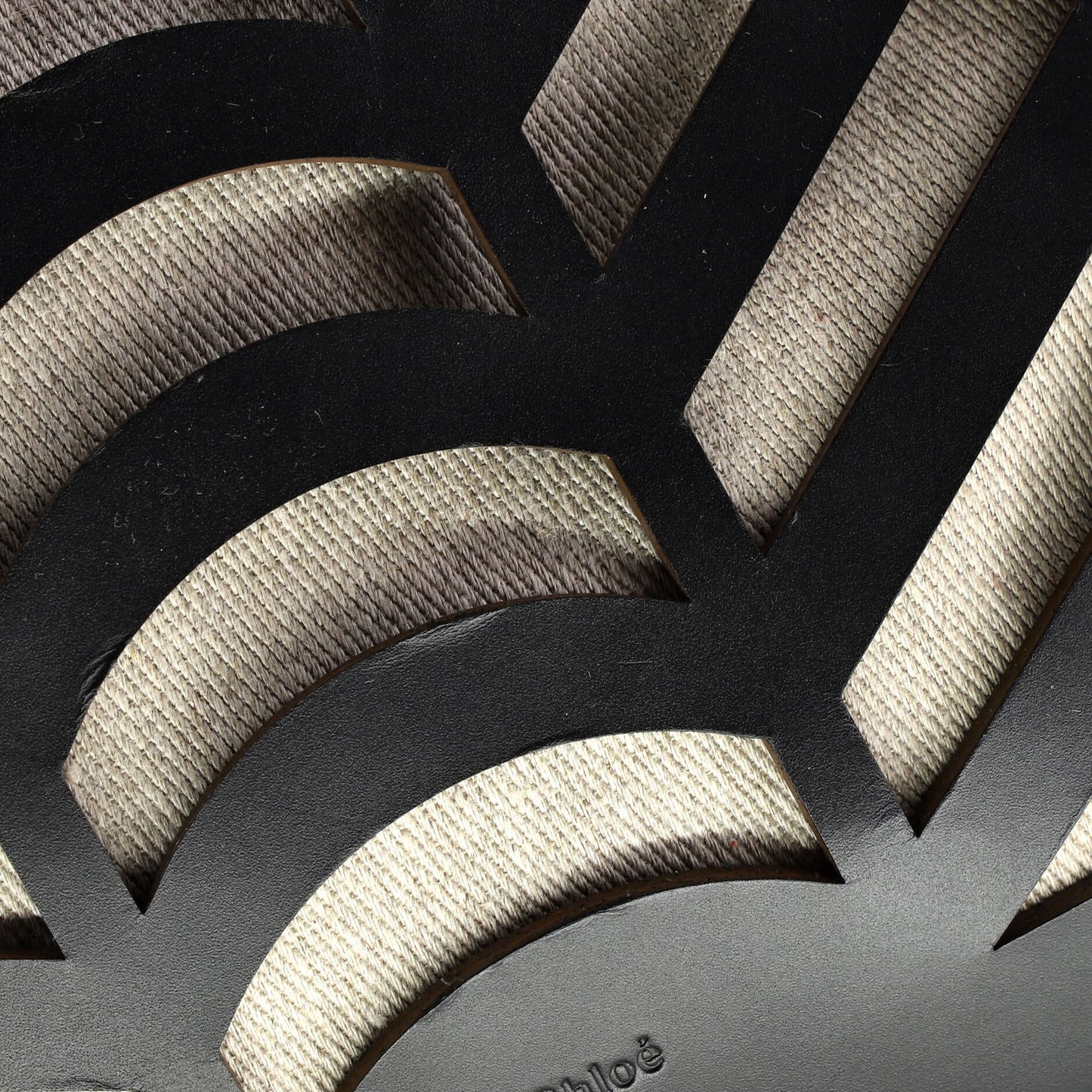 Chloe Kayan Tote Laser Cut Leather And Canvas Small