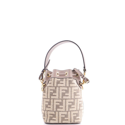 Fendi Mon Tresor Bucket Bag Zucca Velvet Jacquard Mini