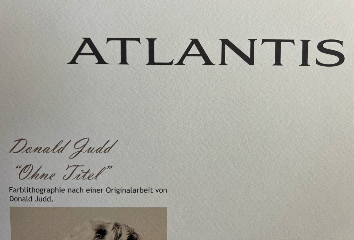 Donald Judd Lithograph Coa Signed Numbered Stamped (180 Ex)