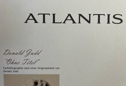 Donald Judd Lithograph Coa Signed Numbered Stamped (180 Ex)