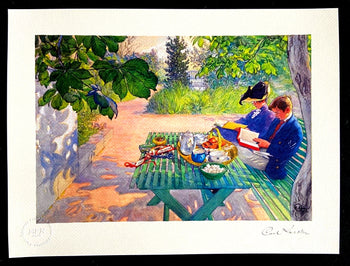 Carl Larsson Lithograph Coa Numbered Limited Stamp (Edvard Munch)