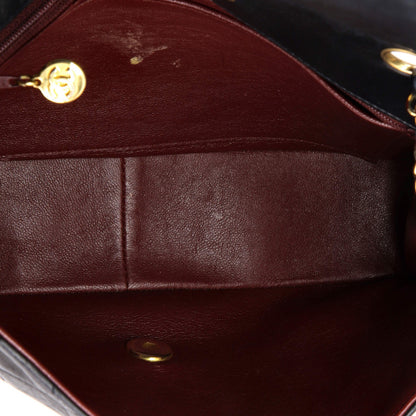 Chanel Vintage Cc Chain Flap Bag Quilted Lambskin Medium