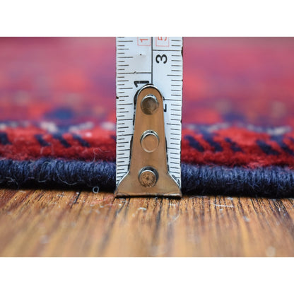 5'8"X7'7" Afghan Khamyab Geometric Design Hand Knotted Pliable Wool Rug