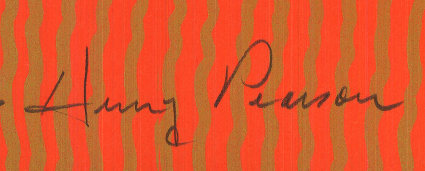 Henry Pearson Nue Orange Signed " Serigraph Contemporary