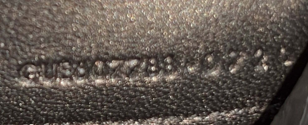 Saint Laurent Uptown Chain Wallet Crocodile Embossed Leather