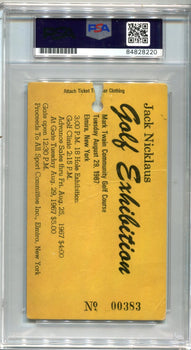 Jack Nicklaus 1967 Autographed Golf Exhibition Ticket (Psa)