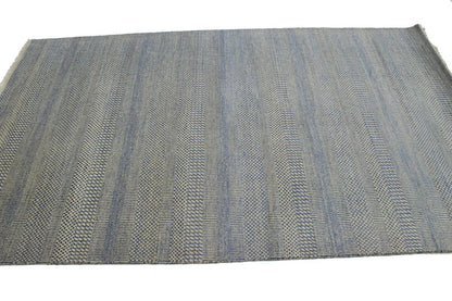 Blue & Ivory Handmade Grass Style Rug Modern Oriental Carpet 5X8'5 ft