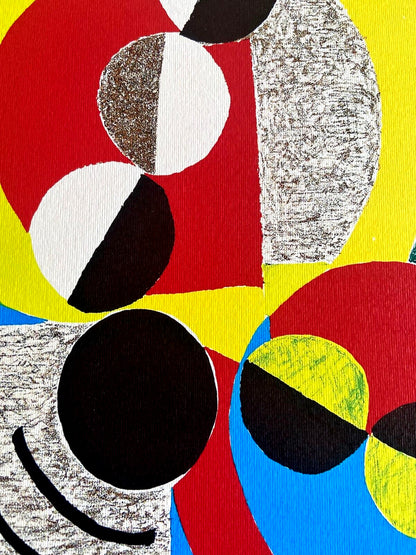 Sonia Delaunay Lithograph Coa Signed Stamped Numbered By Hand 175 Ex