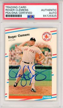 Roger Clemens Autographed 1988 Fleer Card #349