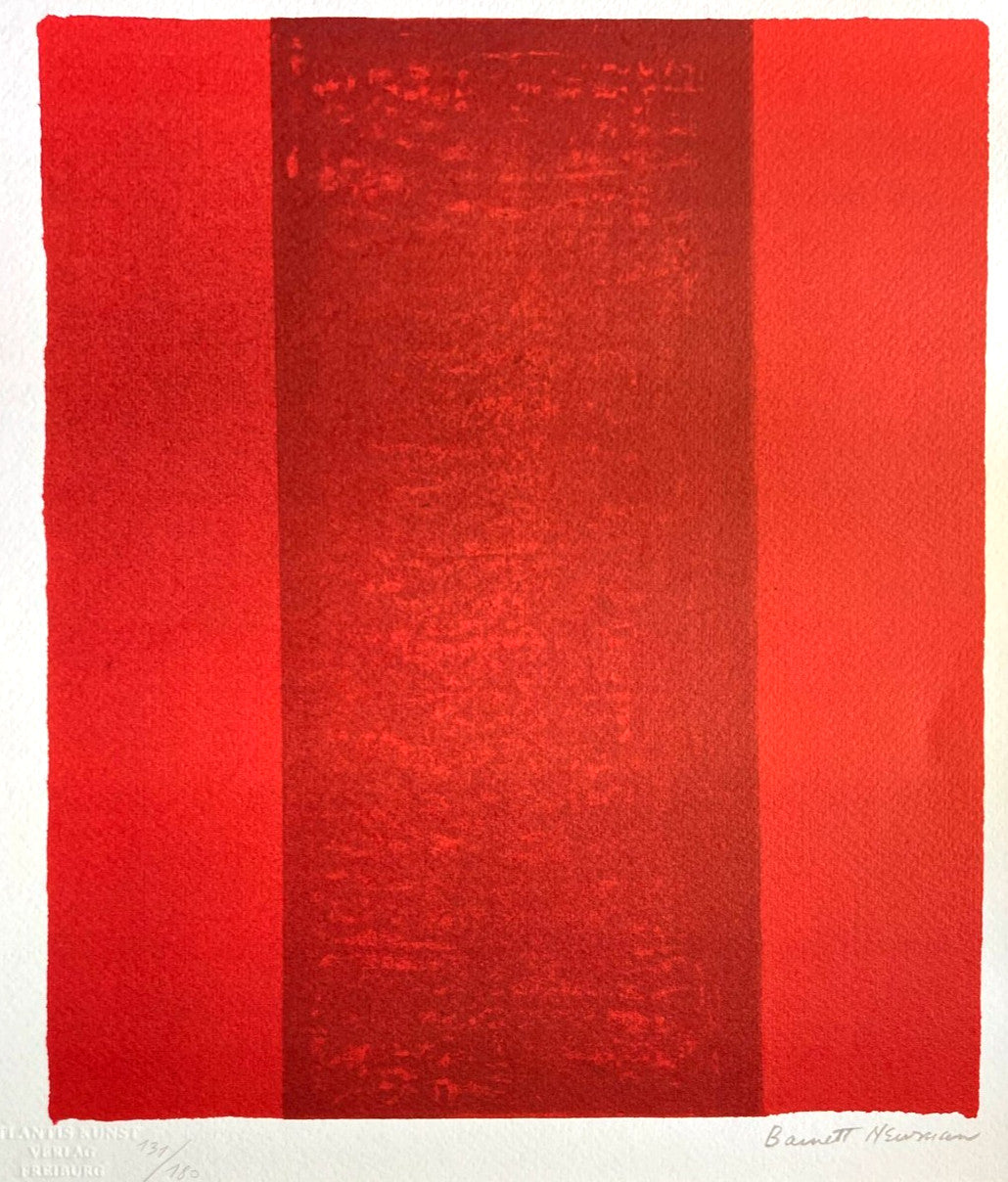 Barnett Newman Lithograph Coa Signed In Pen Numbered In Pencil