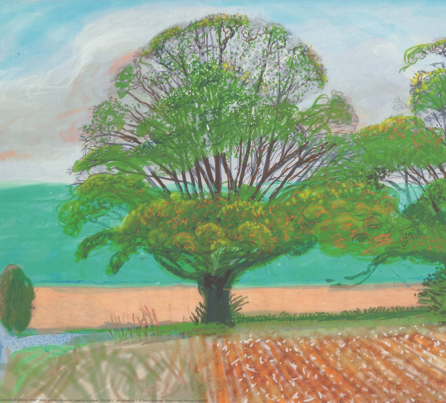 David Hockney Autumn Trees Near Thixendale " Offset Lithograph Pop