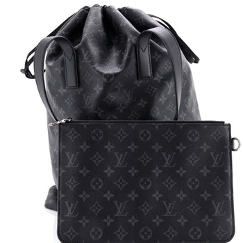 Louis Vuitton Cabas Light Drawstring Bag Monogram Eclipse Canvas