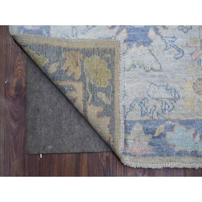 2'10"X15'10" Gray Afghan Angora Oushak Oversized Runner Oriental Rug
