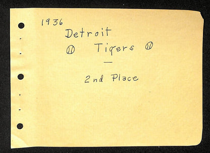 1936 Detroit Tigers Team Signed (27) Album Pages Simmons Cochrane HOF 204552