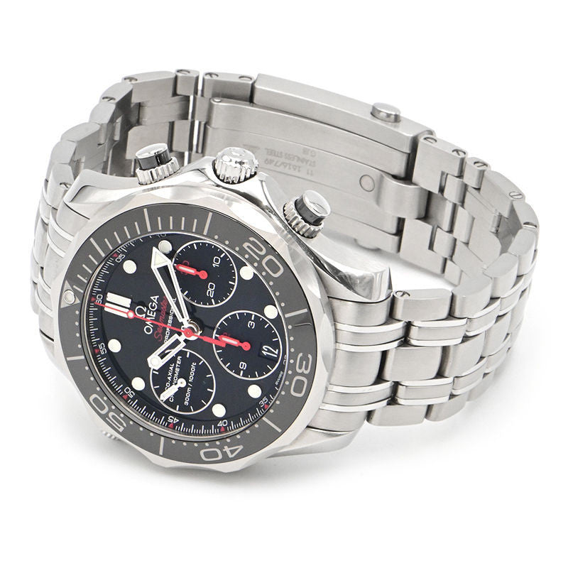 Omega Seamaster Diver 300M 212.30.42.50.01.001 Black Men'S Used Watch #3224