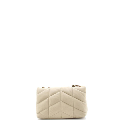 Saint Laurent Loulou Puffer Shoulder Bag Quilted Canvas Mini