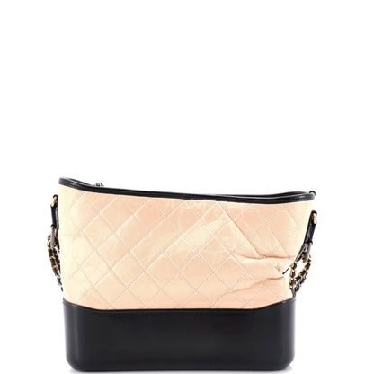 Chanel Bicolor Gabrielle Hobo Quilted Aged Calfskin Medium
