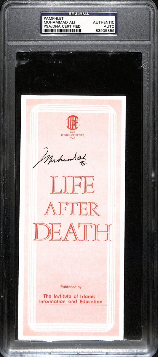 Muhammad Ali Signed/Autographed 8.5X3.5 Islamic Pamphlet Slab Psa/Dna 193450